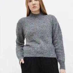 Women Crew-Neck Pullover with Ribbed Cuffs-image-39