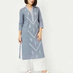 Women Embroidered Straight Kurta-image-56