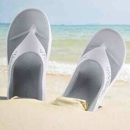 Men Embossed Logo T-Strap Flip Flops-image-92