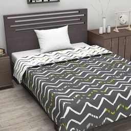 Set of 2 Printed Microfiber Single Bed AC Dohars-image-2