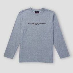 Boys Typographic Print Oversized Fit Crew-Neck T-Shirt-image-10