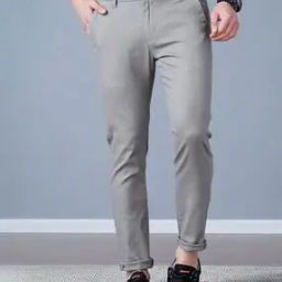 Slim Fit Flat-Front Trousers with Insert Pockets-image-35