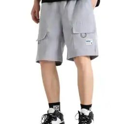 Men Regular Fit Cargo Shorts with Insert Pockets-image-4