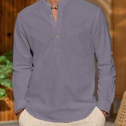 Men Slim Fit Short Kurta with Roll-Up Slleeves-image-94