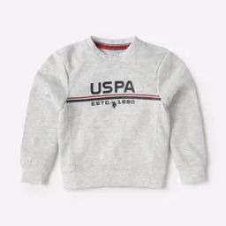 Brand Print Round-Neck Sweatshirt-image-74