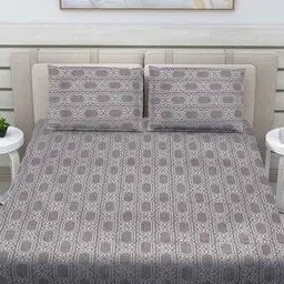 fabinaliv 300 TC Geometric Print King-Size Bedsheet with Pillow Covers-picture-48