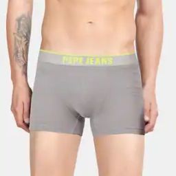 Men Typographic Print Trunks with Elasticated Waist-picture-44