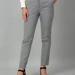 Women Straight Fit Flat-Front Trousers-image-98