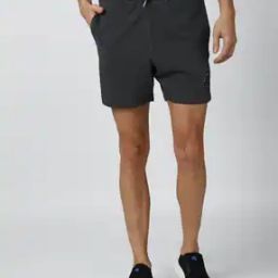 Flat-Front Knit Shorts with Elasticated Waistband-image-60