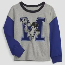 Boys Mickey Mouse Print Relaxed Fit Round-Neck T-Shirt-image-30
