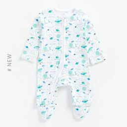 Space Print Zip-Front Sleepsuit-image-2
