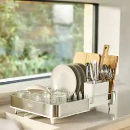 Steel Expandable Dish Rack Draining Spout-image-1