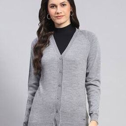 Women Button-Down Cardigan with Ribbed Hem-image-48