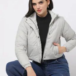 Zip-Front Crop Puffer Jacket with Insert Pockets-18