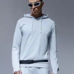 Men Signature Print Regular Fit Hoodie-image-55