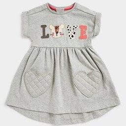 Heathered Fit & Flare Dress with Applique-image-35