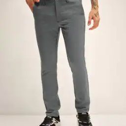 Men Slim Fit Pants with Insert Pockets-image-74