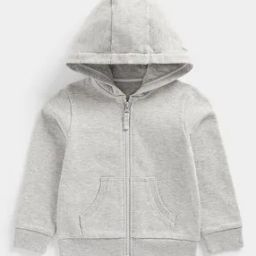 Boys Grey Essentials Full Sleeves Hooded Sweatshirt-picture-33