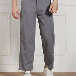 Men Relaxed Fit Cargo Trousers with Insert Pockets-image-56