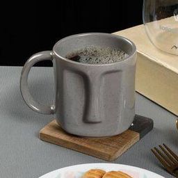 Stoneware Glazed Face Mug-image-38