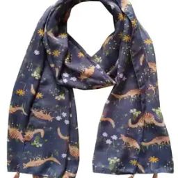 Women Animal Print Scarf with Tassels-picture-33