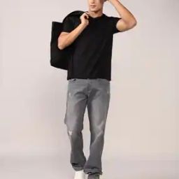 Men Lightly Washed Straight Jeans-image-30