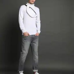 Men Lightly Washed Slim Fit Jeans-image-36