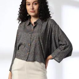 Women Geometric Print Relaxed Fit Shirt-image-21