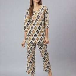 Floral Top & Pyjama Loungewear Set-image-0