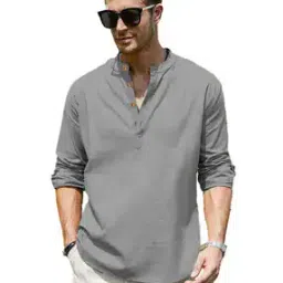 Men Slim Fit Short Kurta with Full-Sleeves-picture-17