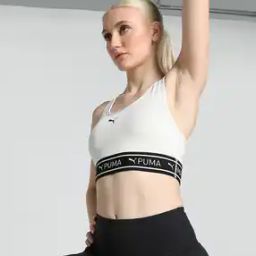 Logo Print Slip-On Non-Wired Striped Slip-On Non-Wired Non-Padded Sports Bra-image-32