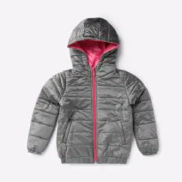 Quilted Zip-Front Puffer Hooded Jacket-image-74