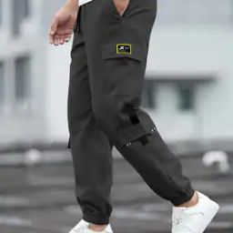 Men Joggers with Flap Pockets-image-2