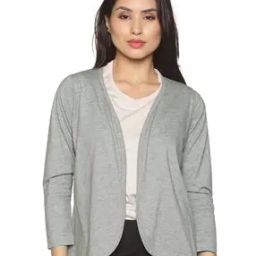 Heathered Open-Front Shrug-16