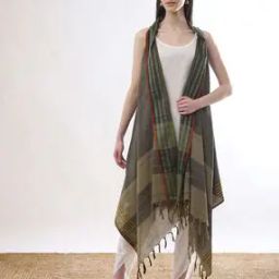 Women Striped Open-Front Shrug-48