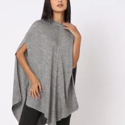 Heathered Round-Neck Poncho-52