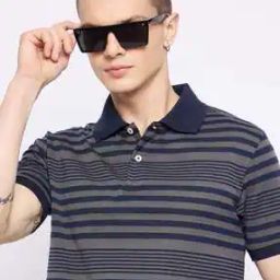 Men Striped Regular Fit Polo T-Shirt-image-40