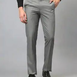 Men Straight Fit Flat-Front Trousers-image-23