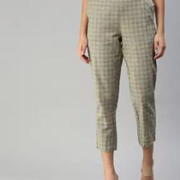 Checked Pants with Insert Pockets-image-78