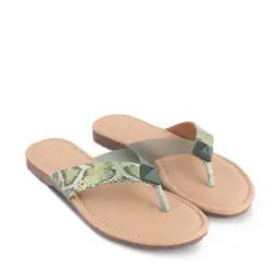 Women Reptilian Pattern Thong-Strap Flip-Flops-12