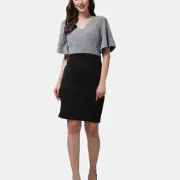 Colourblock Bodycon Dress-image-38