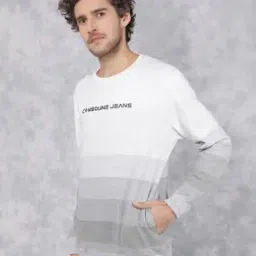 Men Typographic Print Regular Fit Round-Neck Sweatshirt-image-3