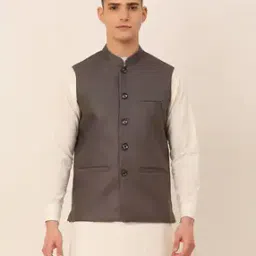 Nehru Jacket with Mandarin Collar-29