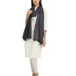 Women Dupatta with Tassels-46