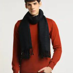 Men Striped Scarf with Tassels-image-41