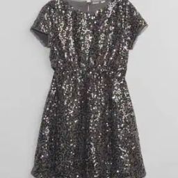 Girls Sequin Embellished Fit & Flare Dress-34