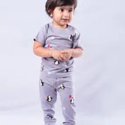 Graphic Print T-Shirt & Pants Set-image-100