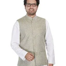Men Regular Fit Nehru Jacket with Welt Pockets-image-48