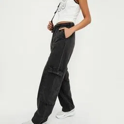 max Women Washed Cargo Parachute Trousers-picture-15