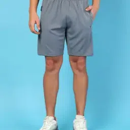 Men Slim Fit Knit Shorts with Elasticated Waistband-picture-45